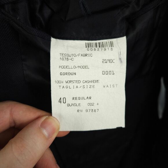 Hartz & Co Mens 40R Navy Blue 100% Worsted Cashmere 3-Button Sports Coat Blazer - Picture 4 of 8